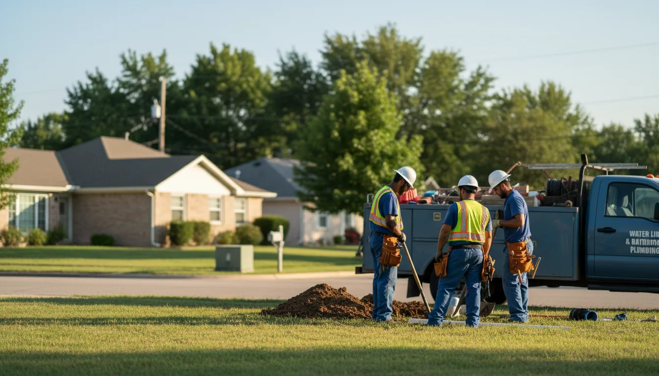 Residential water line and bathroom plumbing service in Kingston, RI